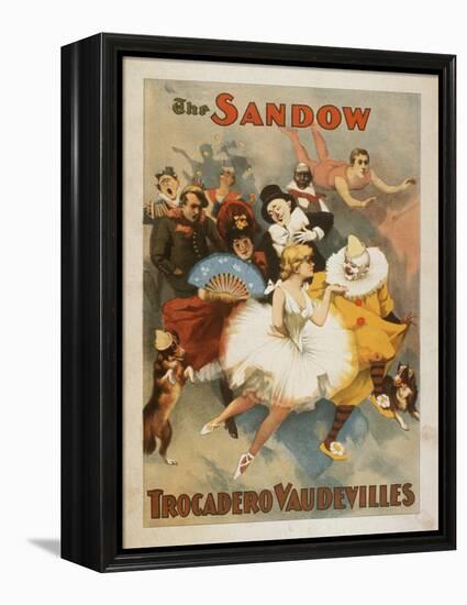 Sandow Trocadero Vaudevilles Carnival Theme Poster-Lantern Press-Framed Stretched Canvas