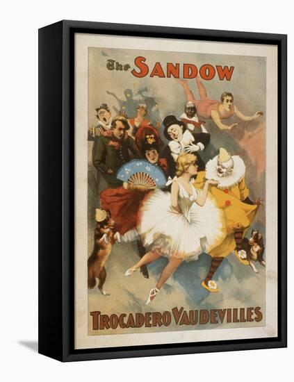 Sandow Trocadero Vaudevilles Carnival Theme Poster-Lantern Press-Framed Stretched Canvas