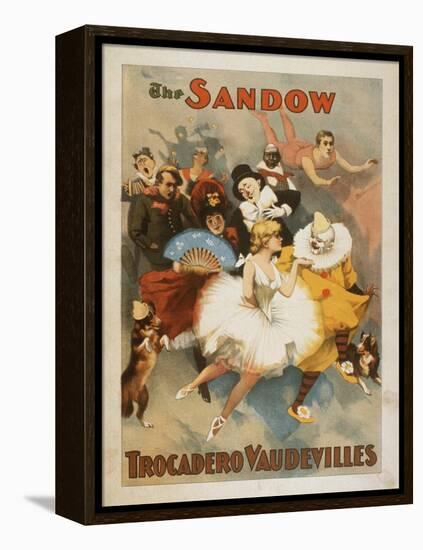 Sandow Trocadero Vaudevilles Carnival Theme Poster-Lantern Press-Framed Stretched Canvas