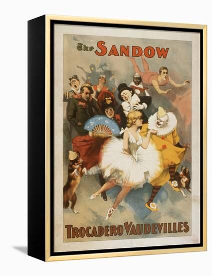 Sandow Trocadero Vaudevilles Carnival Theme Poster-Lantern Press-Framed Stretched Canvas