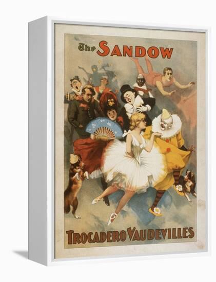 Sandow Trocadero Vaudevilles Carnival Theme Poster-Lantern Press-Framed Stretched Canvas