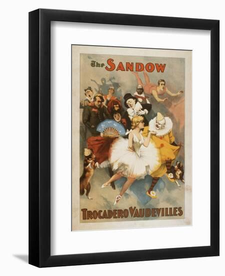 Sandow Trocadero Vaudevilles Carnival Theme Poster-Lantern Press-Framed Premium Giclee Print