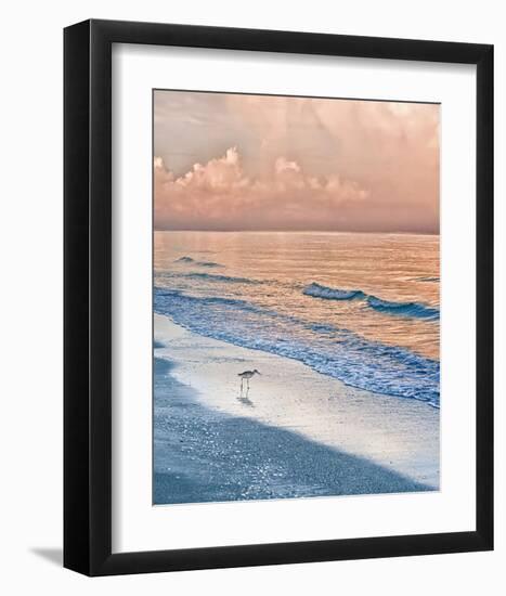 Sandpiper at Sunrise-Mary Lou Johnson-Framed Art Print