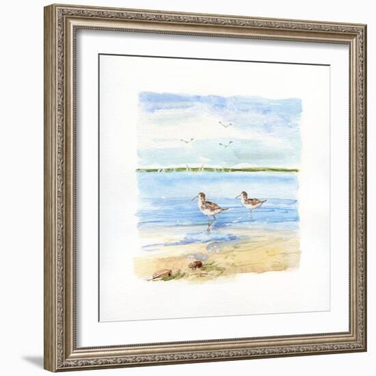 Sandpiper Beach II-Sally Swatland-Framed Art Print