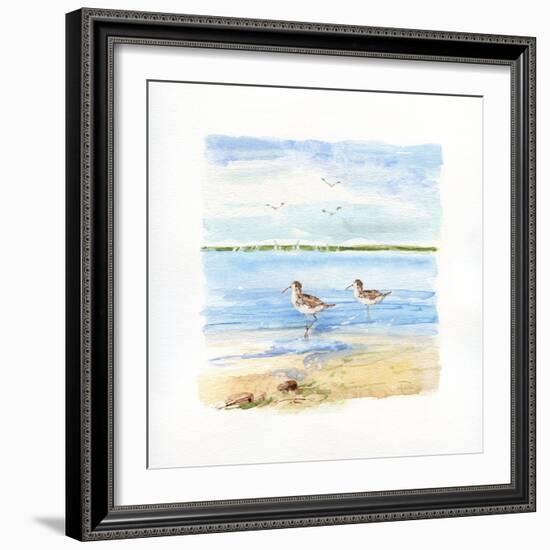 Sandpiper Beach II-Sally Swatland-Framed Art Print