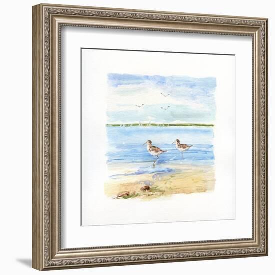 Sandpiper Beach II-Sally Swatland-Framed Art Print