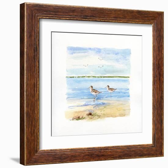 Sandpiper Beach II-Sally Swatland-Framed Art Print