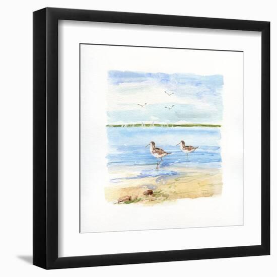 Sandpiper Beach II-Sally Swatland-Framed Art Print