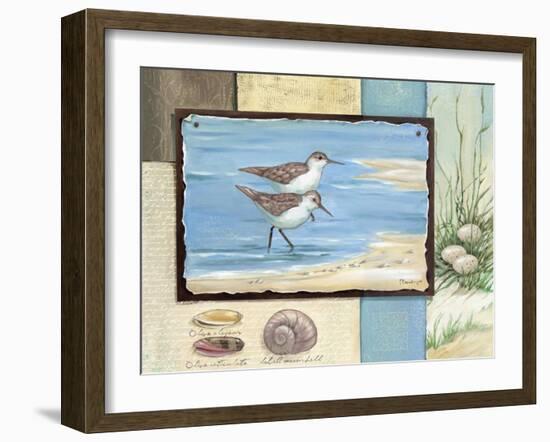 Sandpiper Collage I-Paul Brent-Framed Art Print