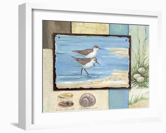 Sandpiper Collage I-Paul Brent-Framed Art Print