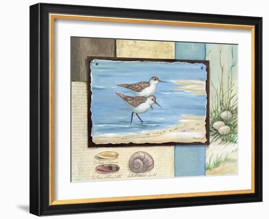 Sandpiper Collage I-Paul Brent-Framed Art Print