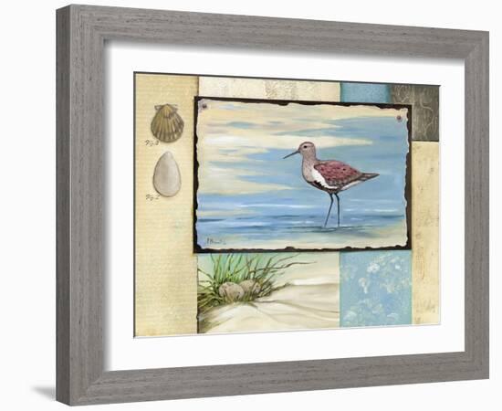 Sandpiper Collage II-Paul Brent-Framed Art Print