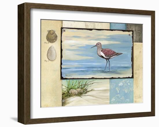 Sandpiper Collage II-Paul Brent-Framed Art Print