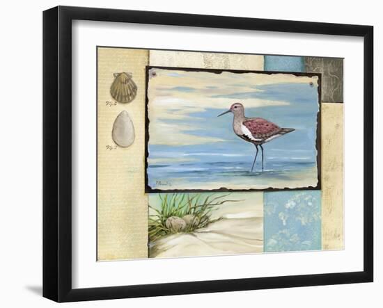 Sandpiper Collage II-Paul Brent-Framed Art Print