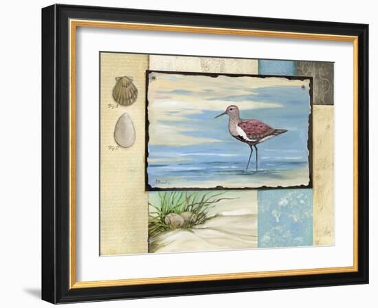 Sandpiper Collage II-Paul Brent-Framed Art Print