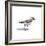 Sandpiper on White I-Walt Johnson-Framed Art Print