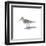 Sandpiper on White II-Walt Johnson-Framed Art Print