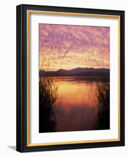 Sandpoint, Id, Sunset on Lake Pond Oreille-Mark Gibson-Framed Photographic Print