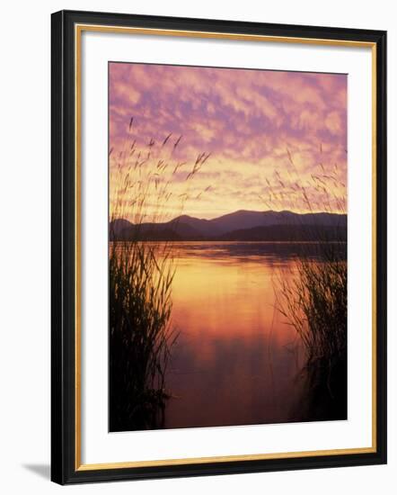 Sandpoint, Id, Sunset on Lake Pond Oreille-Mark Gibson-Framed Photographic Print