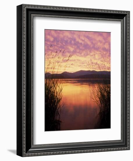 Sandpoint, Id, Sunset on Lake Pond Oreille-Mark Gibson-Framed Photographic Print