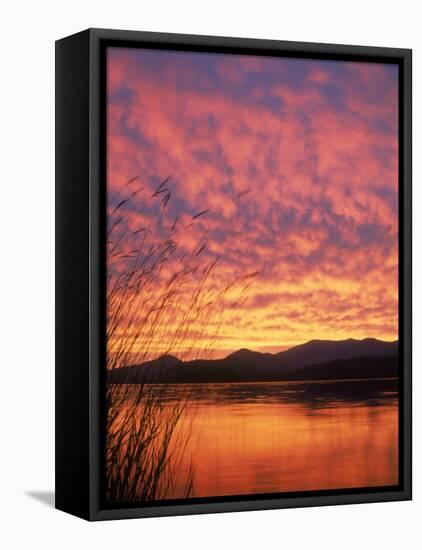 Sandpoint, Id, Sunset on Lake-Mark Gibson-Framed Premier Image Canvas