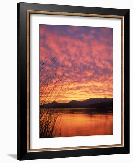 Sandpoint, Id, Sunset on Lake-Mark Gibson-Framed Photographic Print