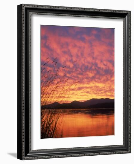 Sandpoint, Id, Sunset on Lake-Mark Gibson-Framed Photographic Print