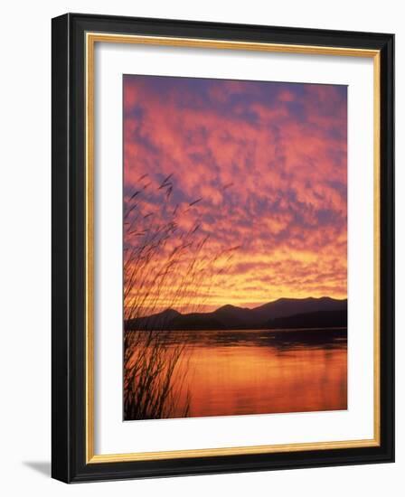 Sandpoint, Id, Sunset on Lake-Mark Gibson-Framed Photographic Print