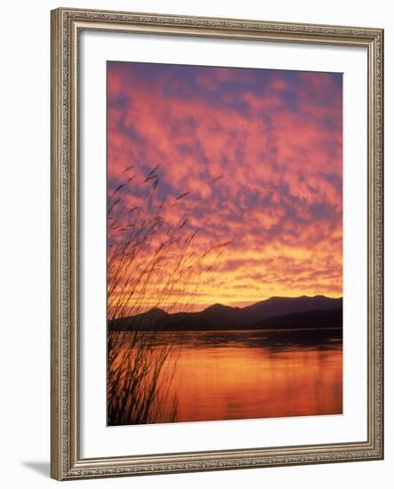 Sandpoint, Id, Sunset on Lake-Mark Gibson-Framed Photographic Print