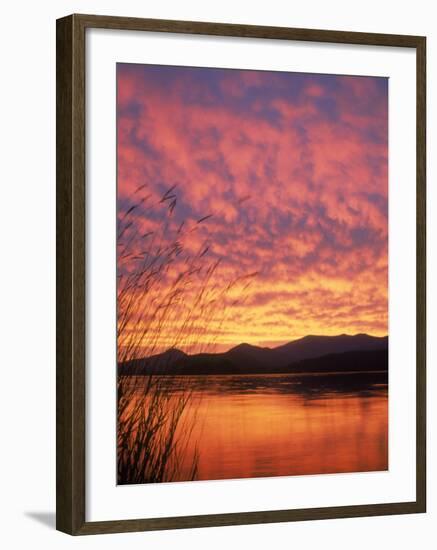 Sandpoint, Id, Sunset on Lake-Mark Gibson-Framed Photographic Print