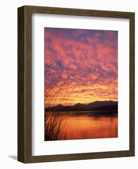 Sandpoint, Id, Sunset on Lake-Mark Gibson-Framed Photographic Print