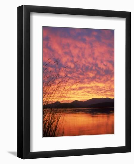 Sandpoint, Id, Sunset on Lake-Mark Gibson-Framed Photographic Print