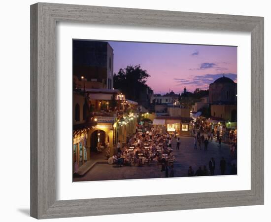 Sandriavani Square in Rhodes Old Town, Rhodes, Dodecanese, Greek Islands, Greece-Teegan Tom-Framed Photographic Print