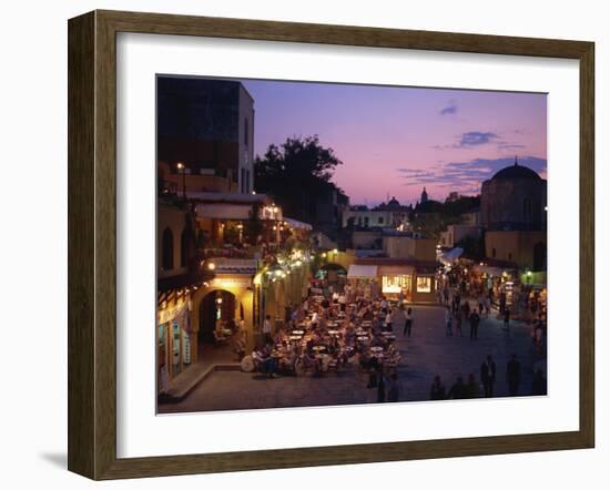 Sandriavani Square in Rhodes Old Town, Rhodes, Dodecanese, Greek Islands, Greece-Teegan Tom-Framed Photographic Print