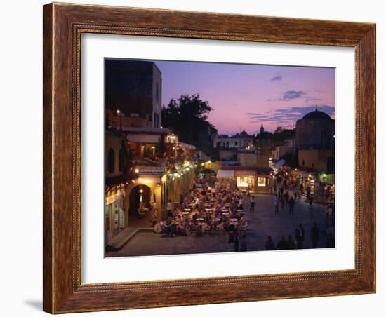 Sandriavani Square in Rhodes Old Town, Rhodes, Dodecanese, Greek Islands, Greece-Teegan Tom-Framed Photographic Print