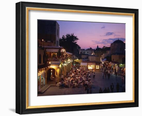 Sandriavani Square in Rhodes Old Town, Rhodes, Dodecanese, Greek Islands, Greece-Teegan Tom-Framed Photographic Print