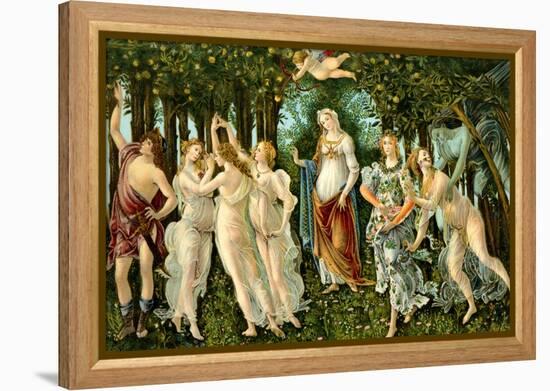 Sandro Botticelli - 'Primavera'-Sandro Botticelli-Framed Premier Image Canvas