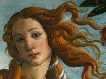 The Birth of Venus, 1478. Detail of the Birth of Venus in scallop shell.-Sandro Botticelli-Giclee Print