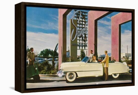 Sands Hotel, Las Vegas, Nevada-null-Framed Stretched Canvas