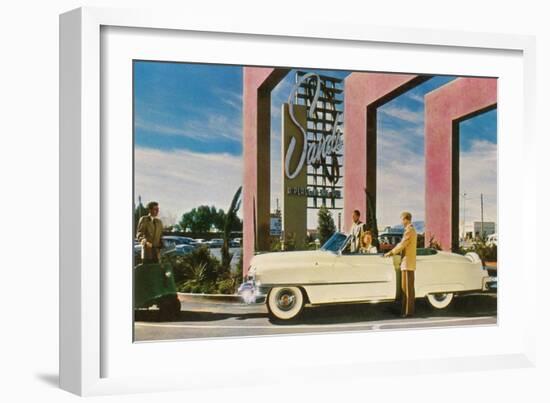 Sands Hotel, Las Vegas, Nevada-null-Framed Art Print