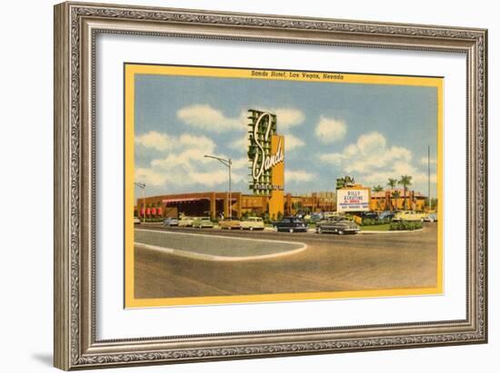 Sands Hotel, Las Vegas, Nevada-null-Framed Art Print