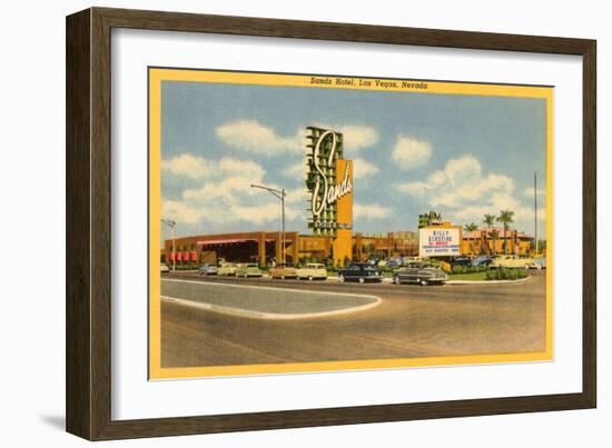 Sands Hotel, Las Vegas, Nevada-null-Framed Art Print