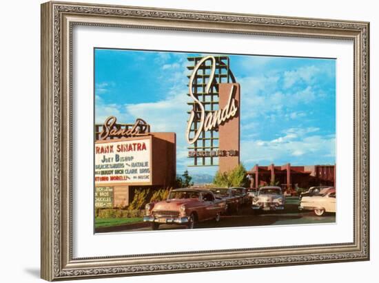 Sands Hotel, Las Vegas, Nevada-null-Framed Art Print