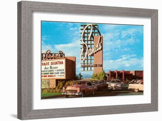 Sands Hotel, Las Vegas, Nevada-null-Framed Art Print