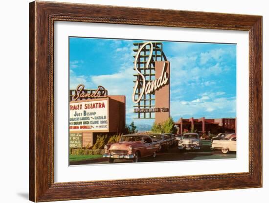 Sands Hotel, Las Vegas, Nevada-null-Framed Art Print