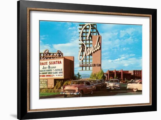 Sands Hotel, Las Vegas, Nevada-null-Framed Art Print