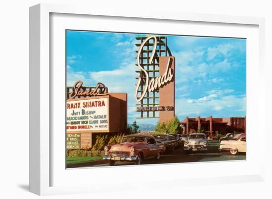 Sands Hotel, Las Vegas, Nevada-null-Framed Art Print