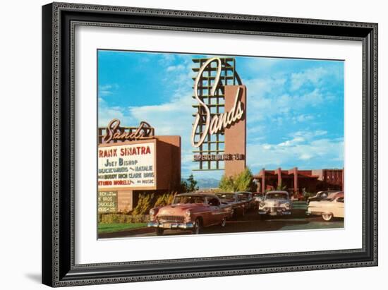 Sands Hotel, Las Vegas, Nevada-null-Framed Art Print