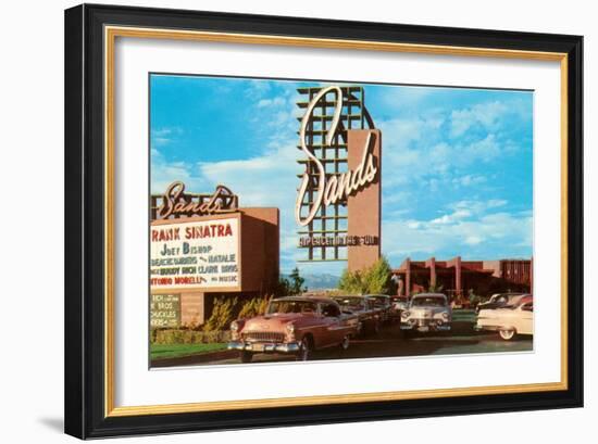 Sands Hotel, Las Vegas, Nevada-null-Framed Art Print