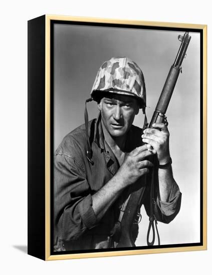 Sands Of Iwo Jima, John Wayne, 1949-null-Framed Stretched Canvas